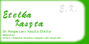 etelka kaszta business card